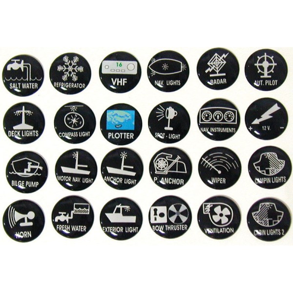 Self-adhesive function labels for switch panels Self - Adhesive Transparent function Labels for panels