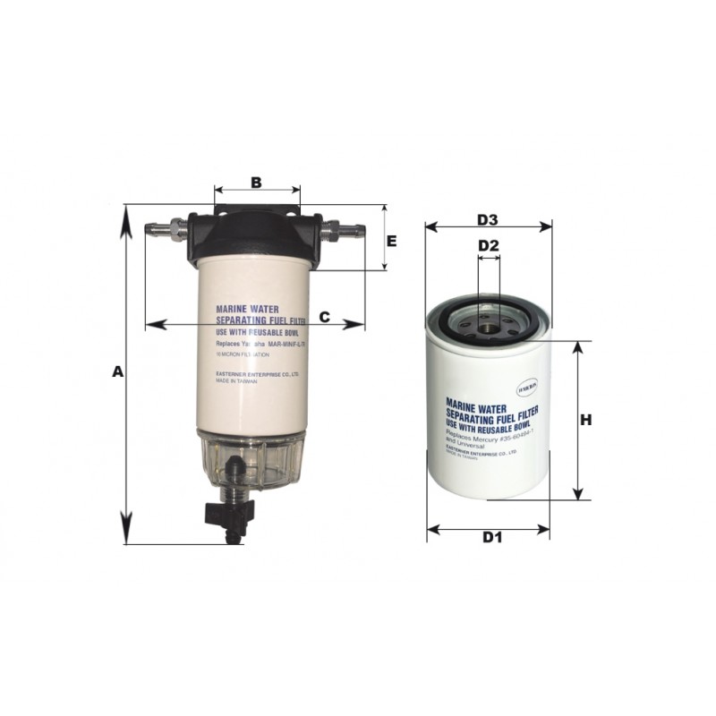 Fuel filter-separator C14773 Filters and separators