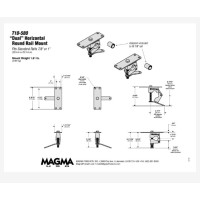 MAGMA Dual Horizontal Round Rail Mount Barbecue Mounts