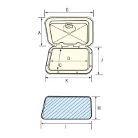 Hatch for VHF/RadioCD Deck Hatches
