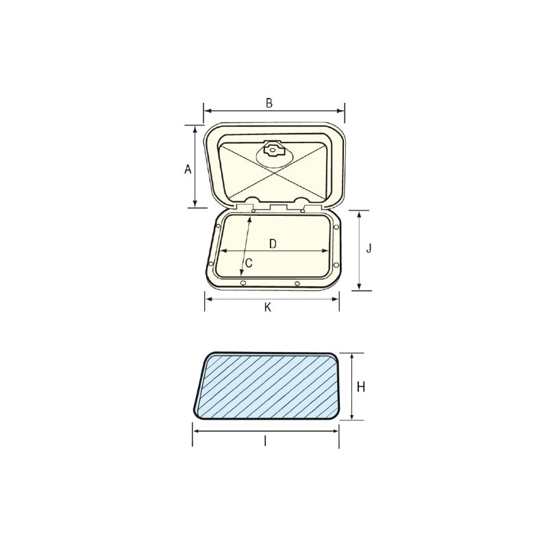 Hatch for VHF/RadioCD Deck Hatches