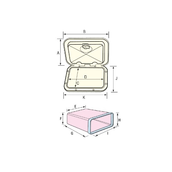 Kutija sa VHF/Radio CD ili opću namjenu, s vratašcima Zaštitna kučišta za VHF uređaje