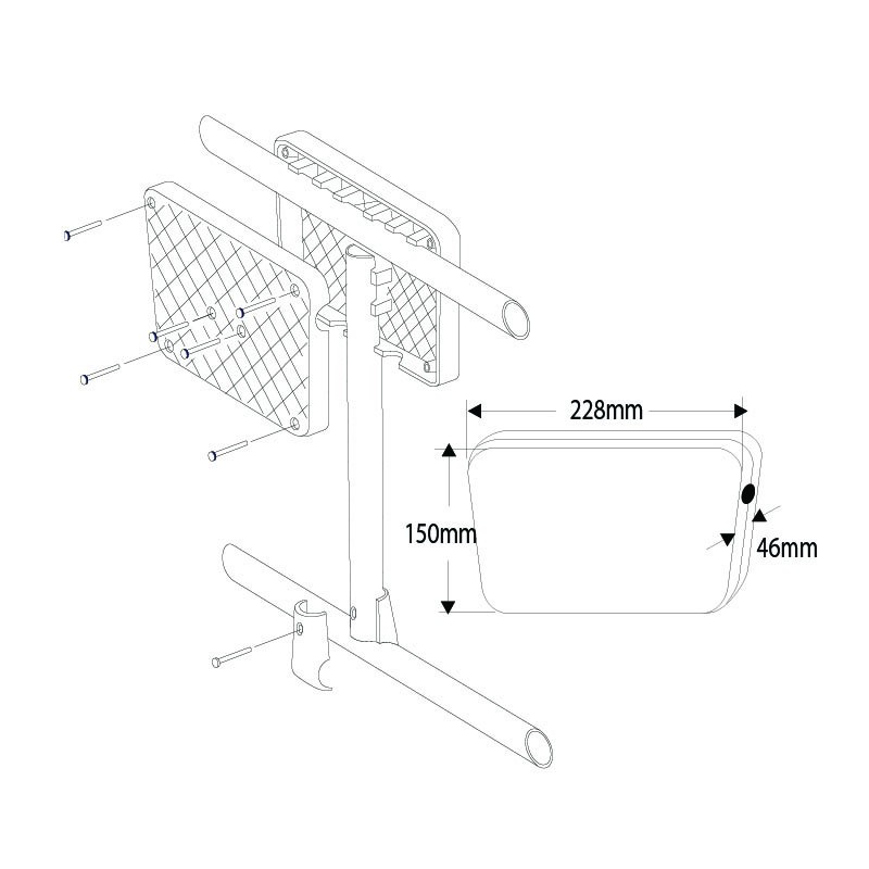 Motor Bracket, Rail Mounted, White Motor Brackets