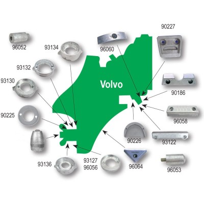 Cink protektori za Volvo motore Cinkovi za motore