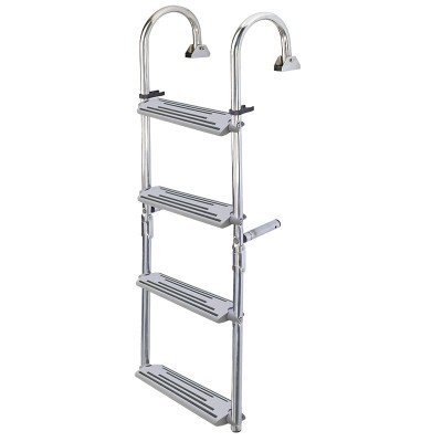 Foldable Ladder, Inox 316, 180° 2+2 steps Boarding Ladders