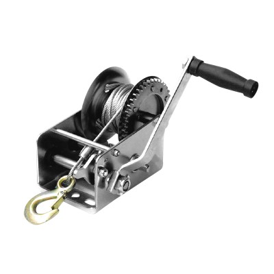 Trailer Winch, Manual, Single & Double Gear, Carbon Steel, with 10m Winch Cable & Hook Winches