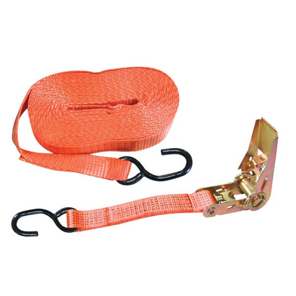 Ratchet Tie-Down with S Hook Straps and Cables for winches