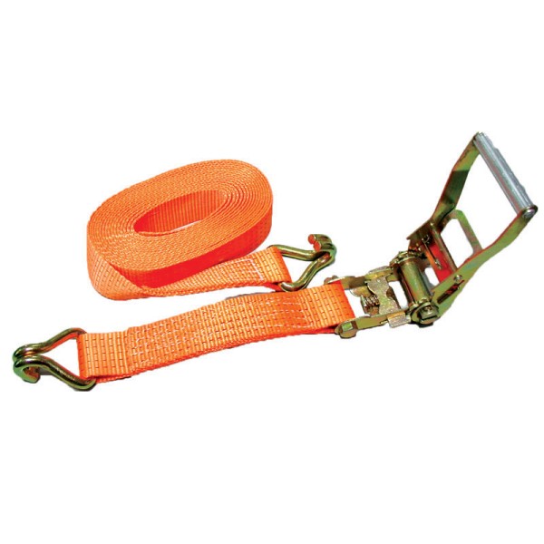 Ratchet Tie-Down with Double J Hook Straps and Cables for winches