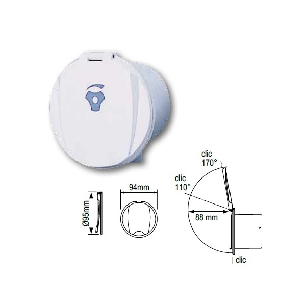 Case for Water Tap, with Lid, Round Utility Cases