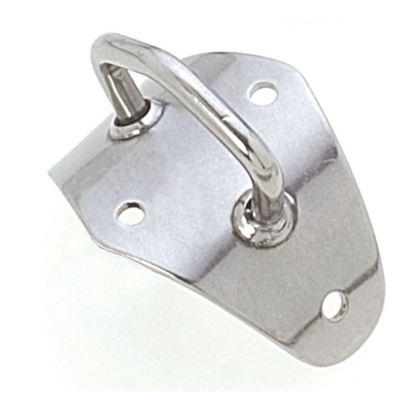 Spar Attachment on Horizontal Curved Base, Ring Diam. 6mm, Holes Diam. 5mm Pad Eyes