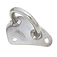 Single Eye Mast Spinnaker Pole Bracket, Ring Diam. 6mm, Holes Diam. 5mm Pad Eyes