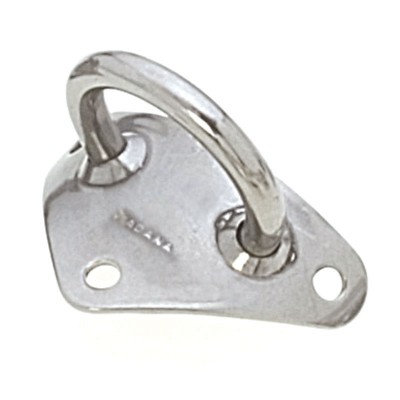 Single Eye Mast Spinnaker Pole Bracket, Ring Diam. 6mm, Holes Diam. 5mm Pad Eyes