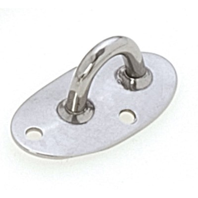 Okomito zakrivljena pločica s okom debljine 5mm za ugradnju na jarbol Aneli, uške, prstenovi i vijci