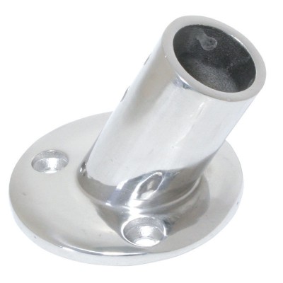 Nosač cijevi D22/25mm, kut 60°, okrugla baza, Inox 316 Spojnice za inox cijevi