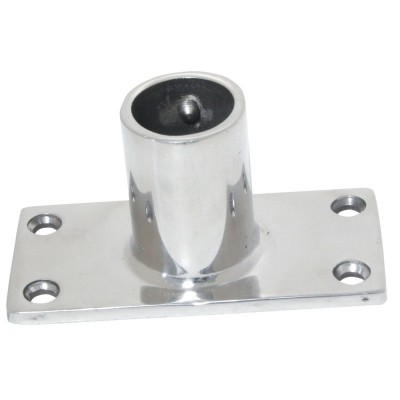 Nosač cijevi D22/25mm, kut 90°, pravokutna baza, Inox 316 Spojnice za inox cijevi