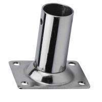 Nosač cijevi D25, kut 90°, pravokutna baza, Inox 316 Spojnice za inox cijevi