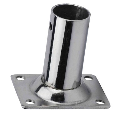 Nosač cijevi D25, kut 90°, pravokutna baza, Inox 316 Spojnice za inox cijevi