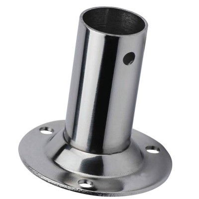Round Base 90°, Inox 316, Ø25mm Rails Hardware