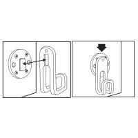 Store-All Utility Hook, Set of 2 pcs General use cases - drink holders