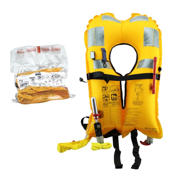 LALIZAS Inflatable Lifejacket, Vacuum Pack Delta, Auto, 150N,SOLAS/MED,Adult,w/LALIZAS Lifej.Light SOLAS/MED ISO Inflatable L...