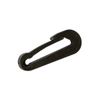 Snap Hook Std, L.48mm, f/Ø5mm Cord, Plastic, Black Snap Hooks & Carabiners