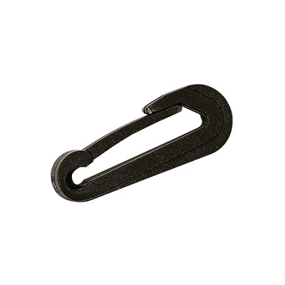 Snap Hook Std, L.48mm, f/Ø5mm Cord, Plastic, Black Snap Hooks & Carabiners