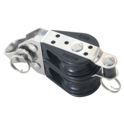 Dvostruki koloturnik s vilicom s osiguračem Koloturnici za uže 6mm, kotačić D22mm