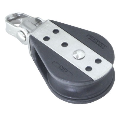 Swivel Ball Bearing Block with Shackle Blocks for rope diam 10mm, ball bearing diam D38mm