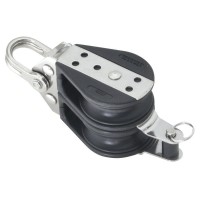 Double Ball Bearing Block with Becket Blocks for rope diam 10mm, ball bearing diam D38mm