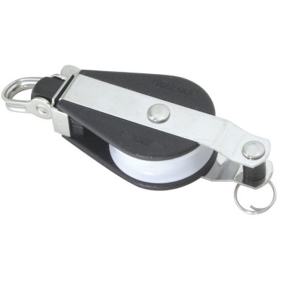 Single Ball Bearing Block With Becket, Universal 3-Way Head Blocks for rope diam 10mm, ball bearing diam D45mm