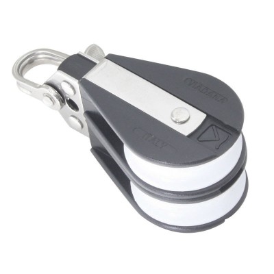 Double Ball Bearing Block Blocks for rope diam 10mm, ball bearing diam D45mm