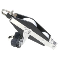 Fiddle Ball Bearing Block, Becket with Ball Bearing Cam Cleat, Universal 3-Way Head Blocks for rope diam 10mm, ball bearing d...