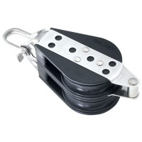 Double Ball Bearing Block with Becket Blocks for rope diam 10mm, ball bearing diam D57mm