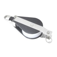 Single Ball Bearing Block with Becket Blocks for rope diam 12mm, ball bearing diam D57mm