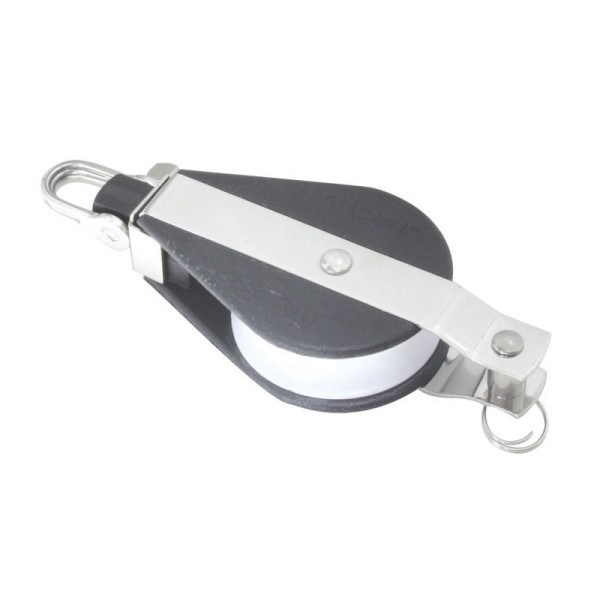 Single Ball Bearing Block with Becket Blocks for rope diam 12mm, ball bearing diam D57mm