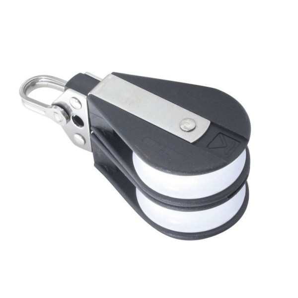 Double Ball Bearing Block Blocks for rope diam 12mm, ball bearing diam D57mm