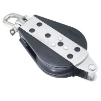 Single Swivel Ball Bearing Block with Becket Blocks for rope diam 14mm, ball bearing diam D76mm