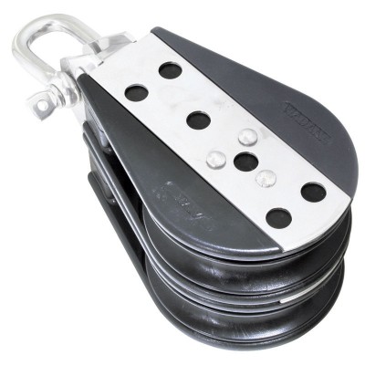 Double Ball Bearing Block Blocks for rope diam 14mm, ball bearing diam D76mm