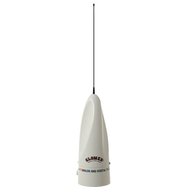 Omnidirectional TV Antenna AVIOR, with 24.5dB Gain Average, D100mm, white/black TV and Radio Antennas