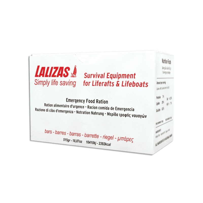 LALIZAS Emergency liferaft food ration 0,5 kg, 2503kcal Liferaft Accessories