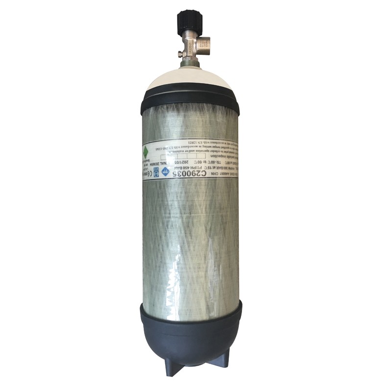 Spare compressed air cylinder ,6lt+ Valve 300bar assembled , with air Maske za evakuaciju (EEBD,SCBA)
