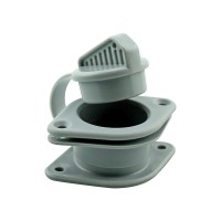 Non-return Drain Valve Set, with plug for 25mm Transom, Grey Non- Return Valves and Plugs