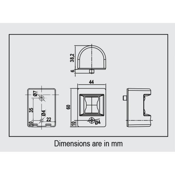 Svjetlo navigacijsko krmeno 135°, FOS LED 12 FOS led svjetla do 12m
