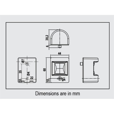 Svjetlo navigacijsko krmeno 135°, FOS LED 12 FOS led svjetla do 12m