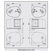 Svjetla navigacijska, crveno i zeleno 112.5°, FOS LED 12 FOS led svjetla do 12m