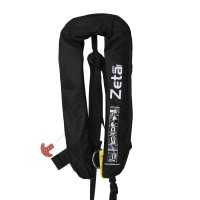 Zeta Inflatable Lifejacket, Auto, 290N, ISO, w/ D-ring & Crotch Strap, Adult, Black ISO Inflatable Lifejackets