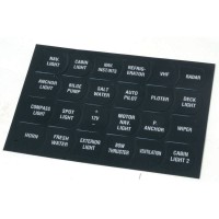 Function labels for switch panels (24pcs) Self - Adhesive Transparent function Labels for panels