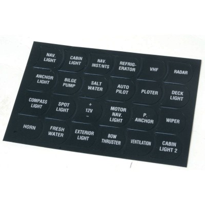 Function labels for switch panels (24pcs) Self - Adhesive Transparent function Labels for panels