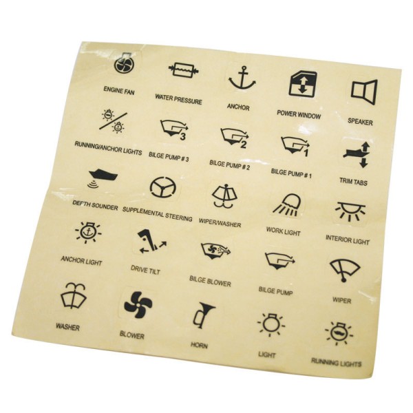 Self-adhesive Transparent Function Labels for 99726, 99728-30, Set of 25pcs Self - Adhesive Transparent function Labels for p...