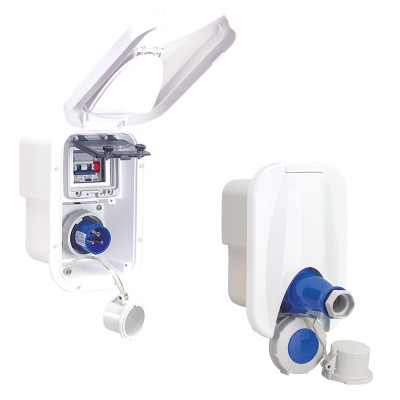 Case for Electric Power Shore Center, White Power Shore Plugs & Sockets